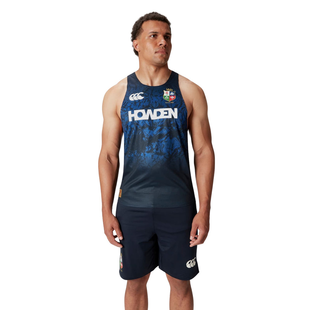 Canottiera da rugby blu British & Irish Lions con logo Howden.