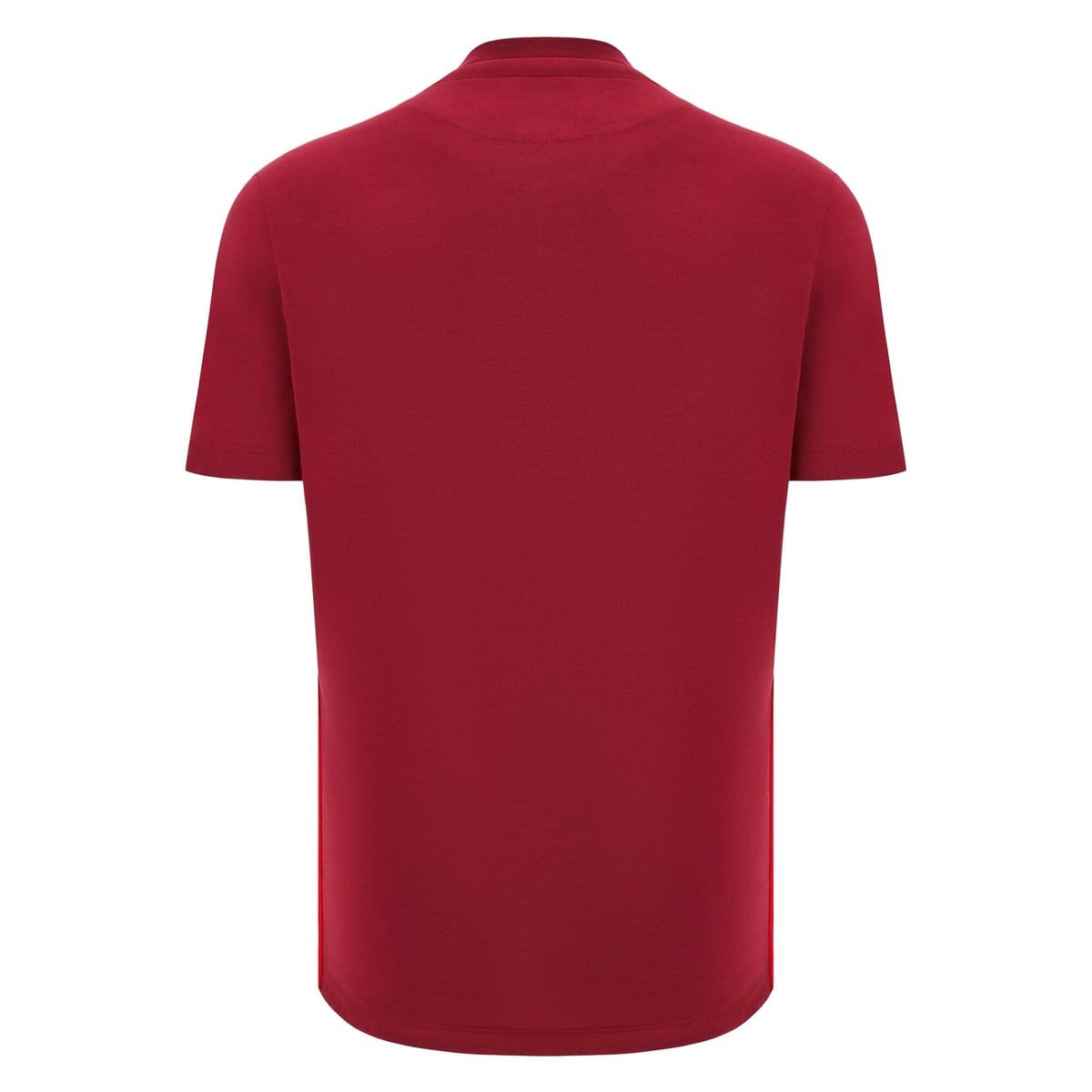 T-shirt da viaggio Rugby Galles Cotone 2026 rosso intenso, retro.