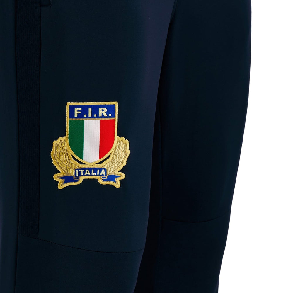 Pantalone da viaggio Italia Rugby blu in poliestere con stemma FIR.