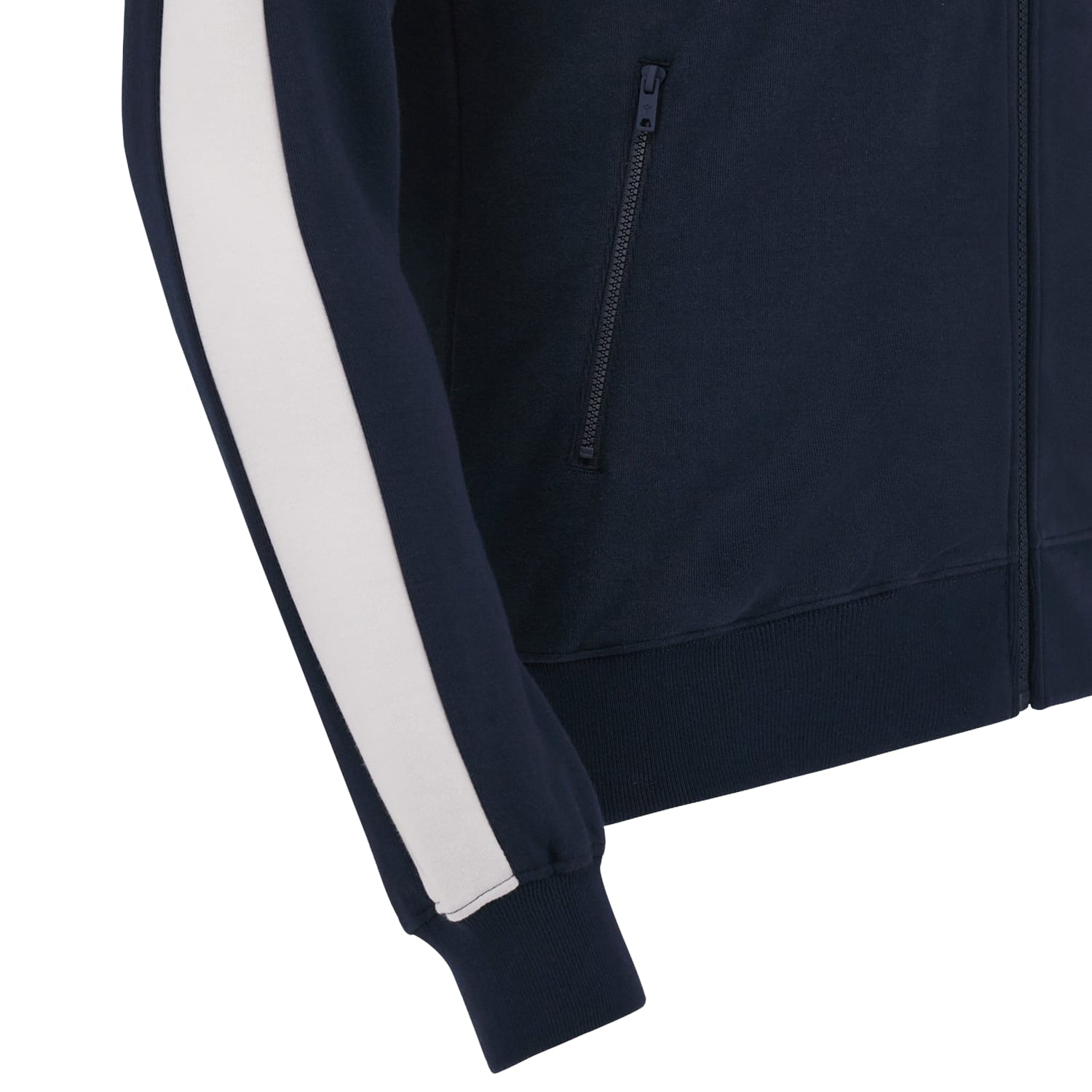 Felpa Italia Rugby Zip Lunga e Cappuccio Blu 2024