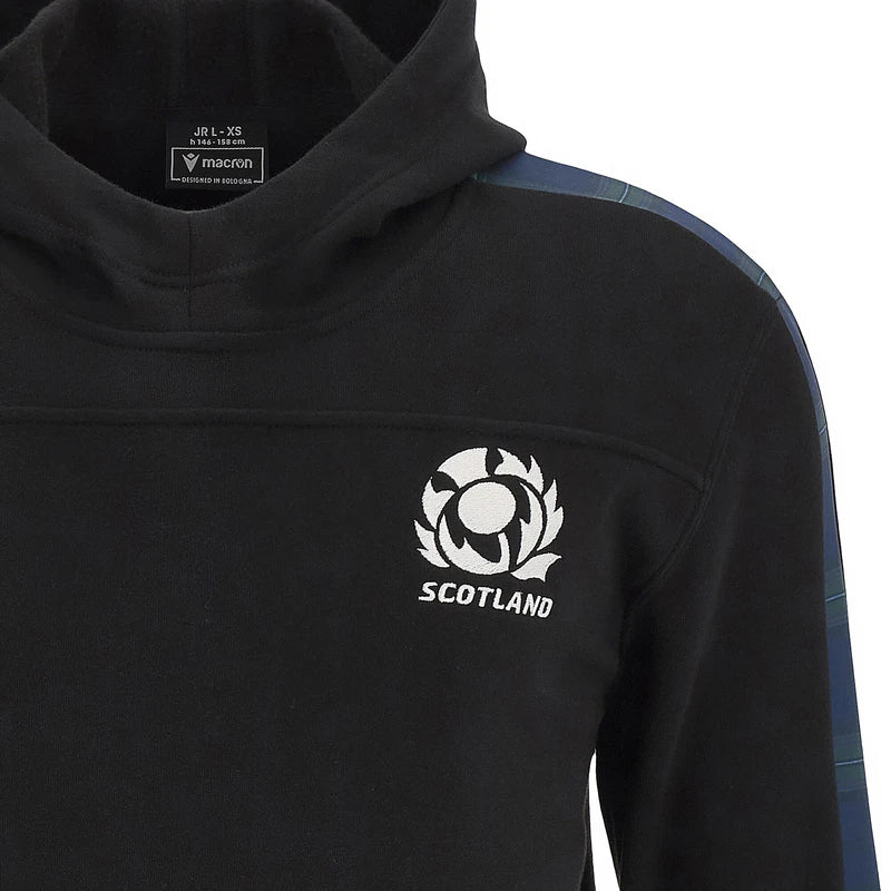 Felpa Rugby Scozia Travel Bambino M24 Nero