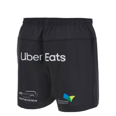 Pantaloncini da rugby Cardiff Blues Home M23-24 per ragazzo, neri con logo Uber Eats.