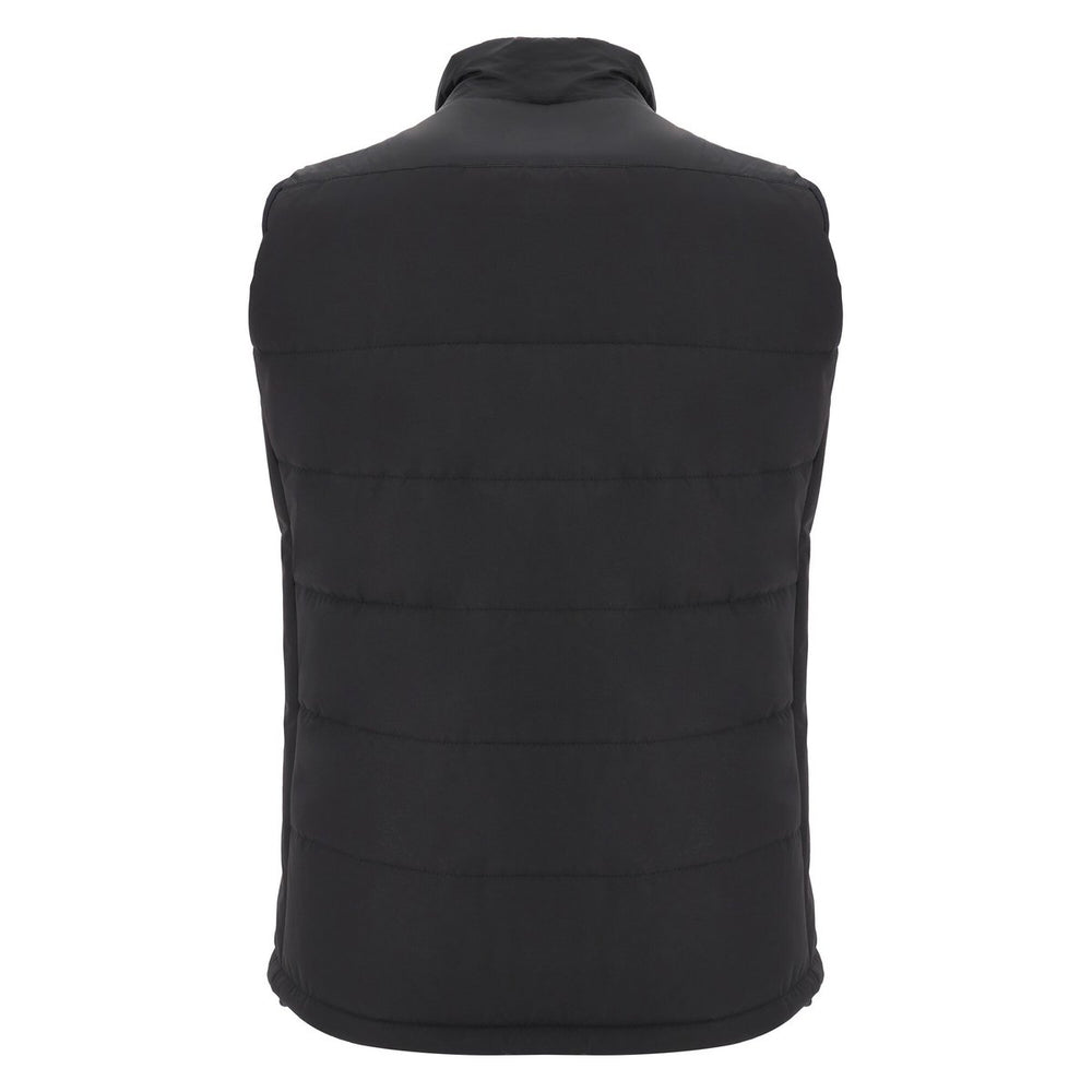 Gilet imbottito nero Glasgow Warriors, retro.