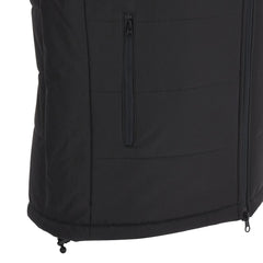 Gilet smanicato nero Glasgow Warriors con zip frontale e tasca con zip.