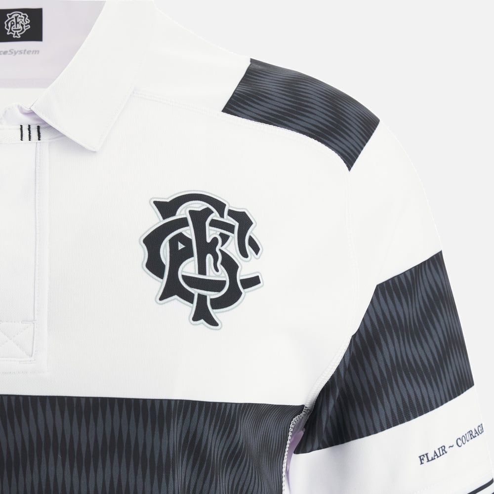 Maglia da bambino Barbarians home pro con logo ricamato e dettagli grafici.