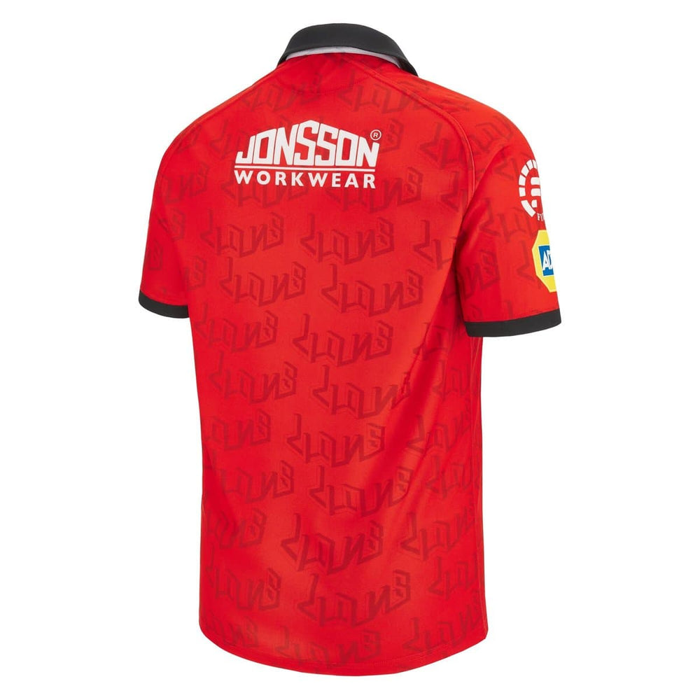 Maglia rugby Lions Emirates Home M24 rossa con logo JONSSON WORKWEAR.