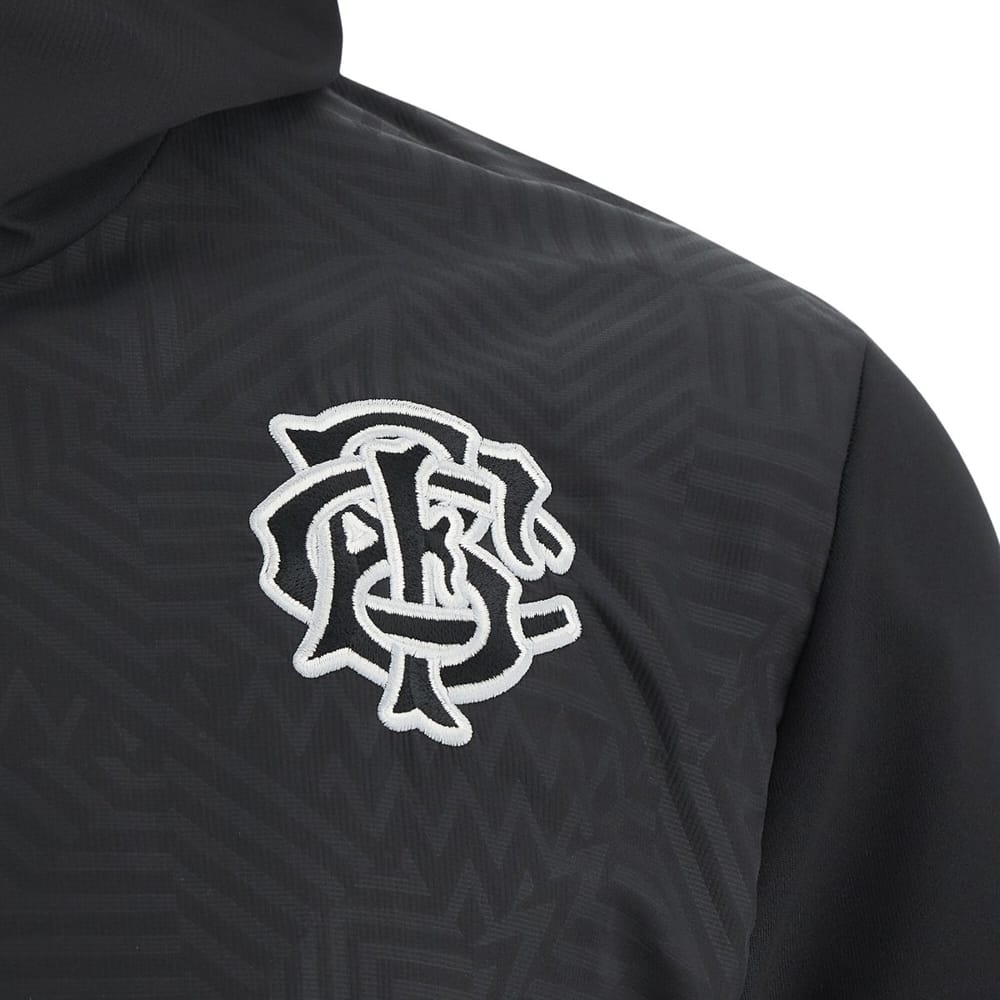 Felpa rugby Barbarians Travel nera con logo ricamato.