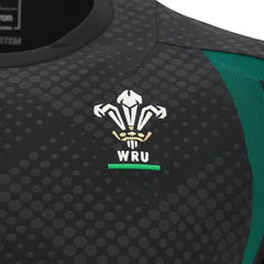 Maglia allenamento rugby Galles nero Macron 2027