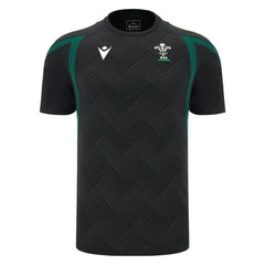 Maglia allenamento rugby Galles nero Macron 2027
