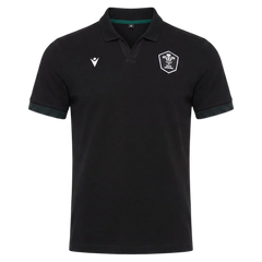 Polo rugby galles travel ufficiale 2027 nero