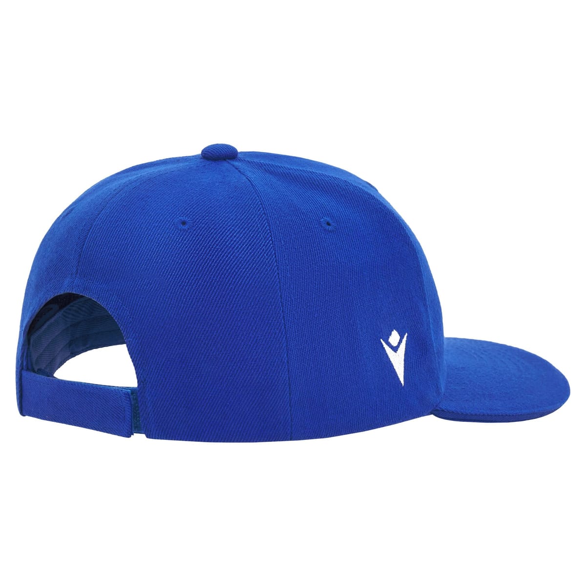 Cappellino ufficiale Italia Rugby Macron azzurro, visiera piatta e logo Macron.