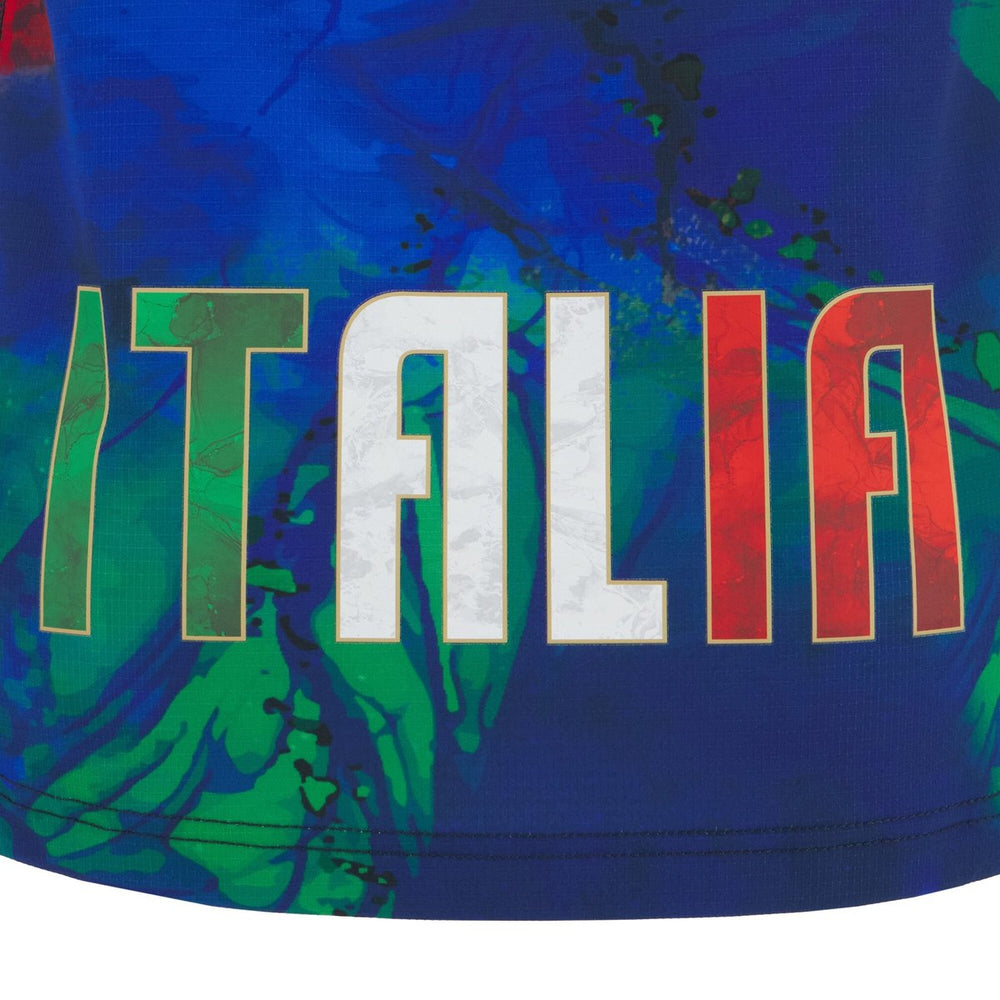 Maglia rugby Italia allenamento Macron 2026 con logo e nome "ITALIA".