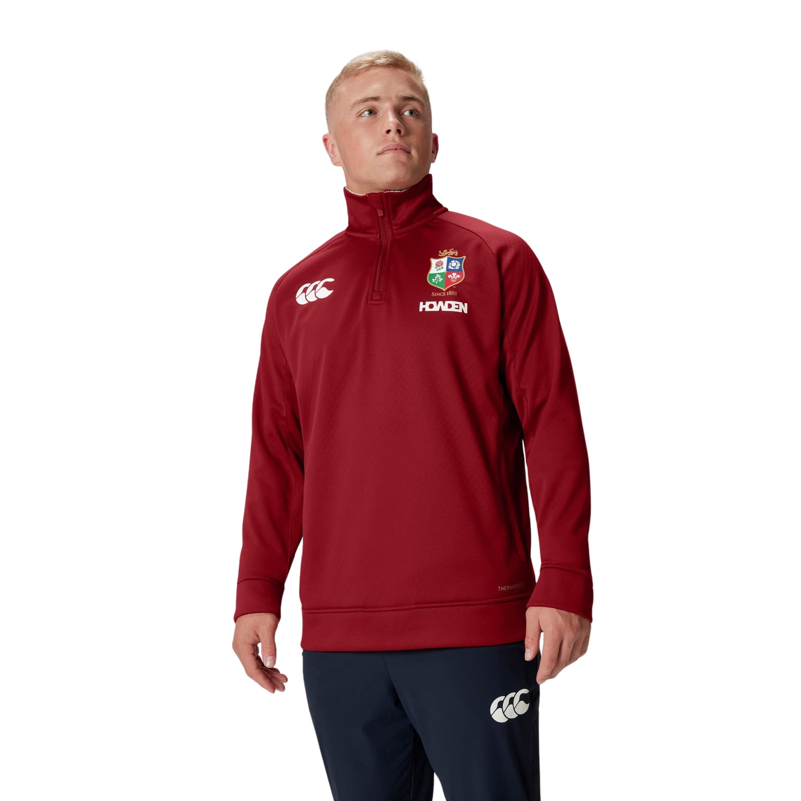 Felpa Rugby British & Irish lions mezza zip bordo ufficiale