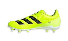 Scarpini da rugby Adidas RS15 SG Fluo, giallo fluo con bande nere, suola SG.