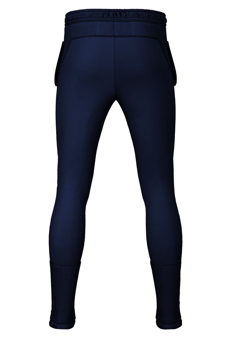 Pantalone tuta da rugby extraskin RGR blu navy, con elastico in vita e polsini.