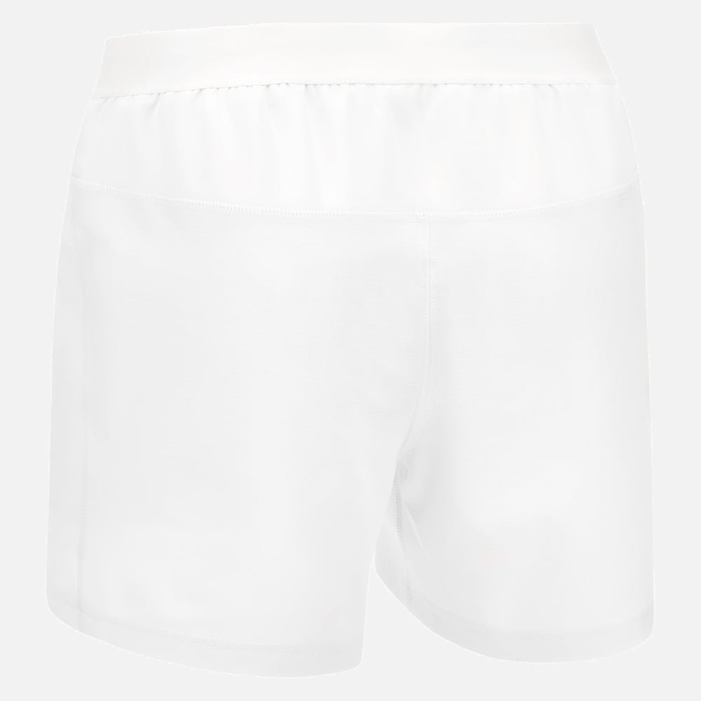 Pantaloncini da rugby Italia gara home bianchi da uomo, modello M23-24.