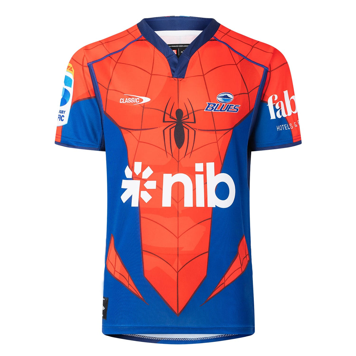 Maglia da rugby Blues Marvel Spiderman, edizione limitata.