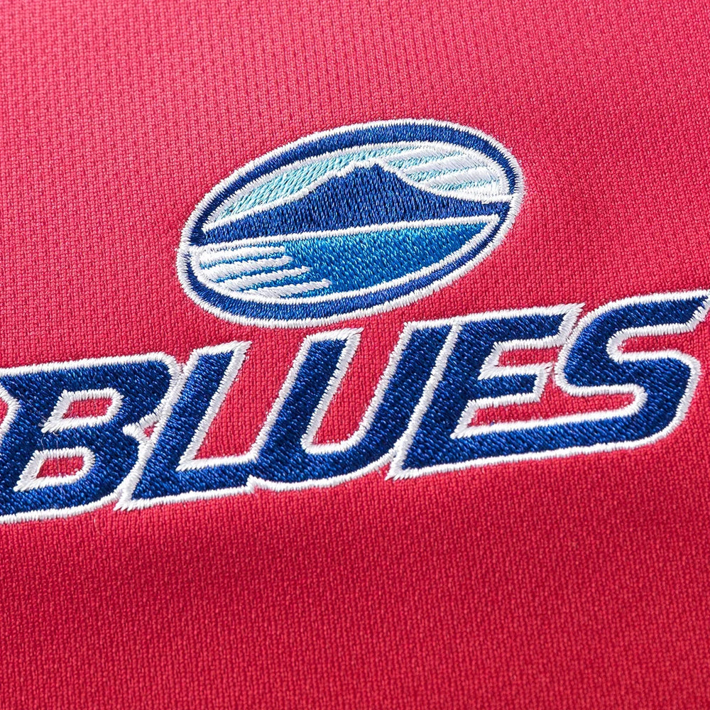 Maglia da rugby Blues Home 2025 per ragazzo, rossa con logo
