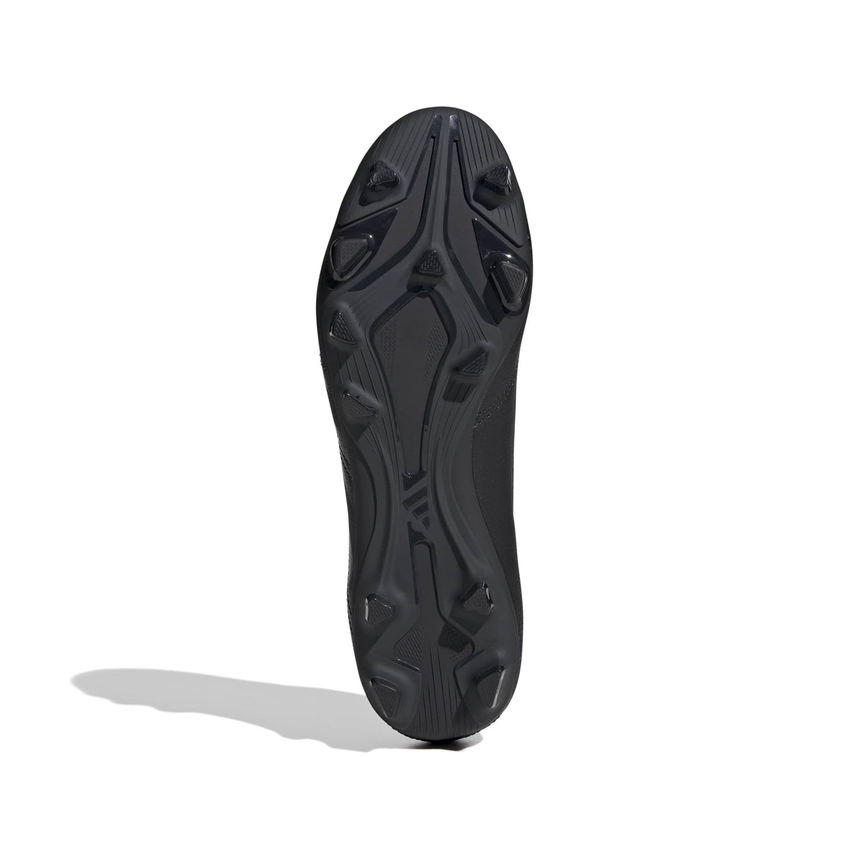 Suola di scarpino da rugby Adidas Predator CLUB FxG nera, con tacchetti per terreni misti.