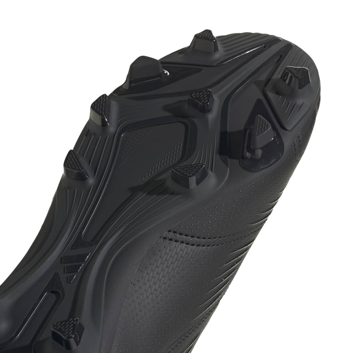Scarpino da rugby Adidas Predator CLUB FxG nero, dettaglio suola con tacchetti FG.