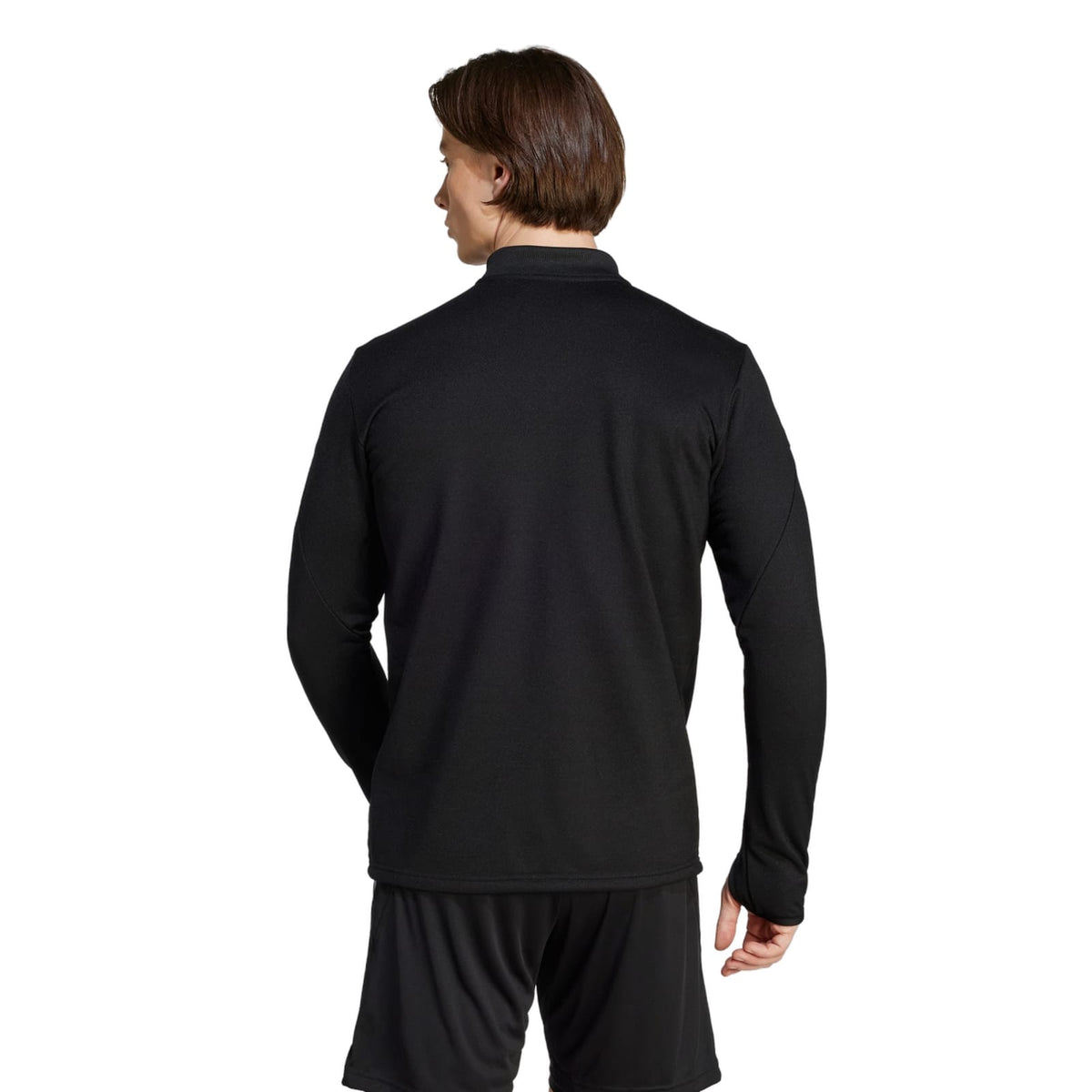 Felpa All Blacks Aeroready 2024 uomo, nera, con zip mezza lunghezza.