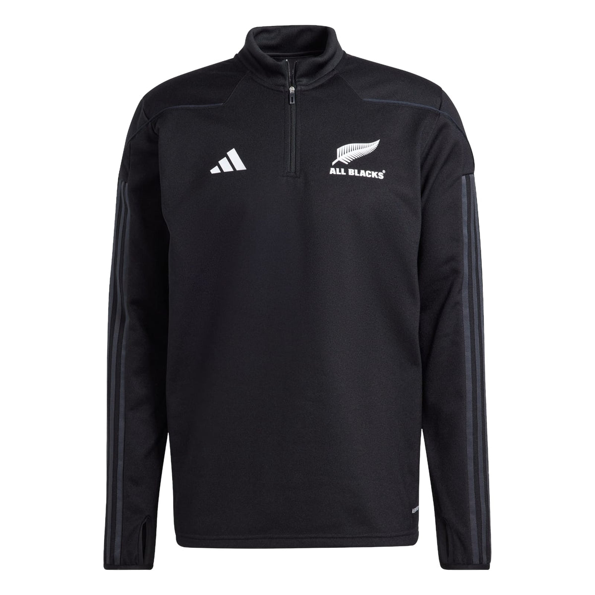 Felpa mezza zip All Blacks nera in polare Aeroready 2024