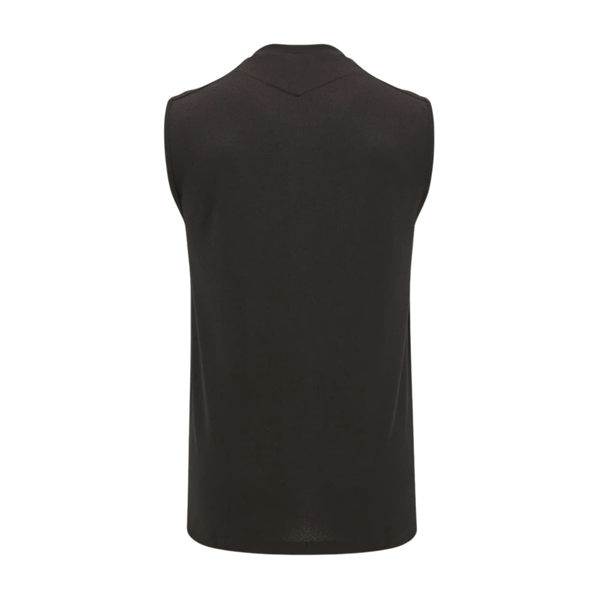 Maglia rugby smanicata Galles 2025 total black, vista posteriore.