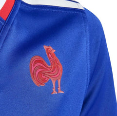 Maglia rugby Francia home 2026 ufficiale con gallo ricamato.