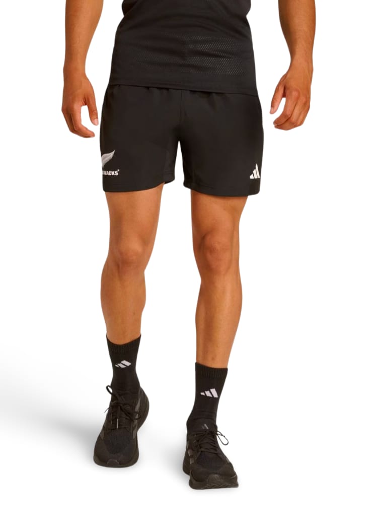 Pantaloncini da rugby Adidas All Blacks gara 2026 neri da uomo.