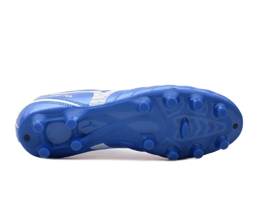 Scarpe da calcio Mizuno Monarcida NEO Select MD azzurro: scarpe da calcio blu con tacchetti sagomati.