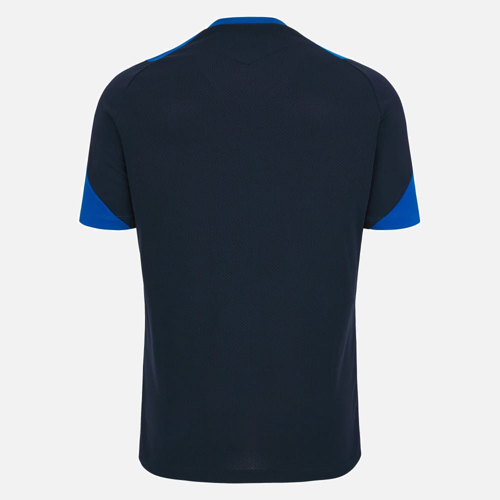 Maglia rugby Italia FIR allenamento 2023/24: Navy blue Italy rugby training jersey with royal blue accents.  2023-24 season.