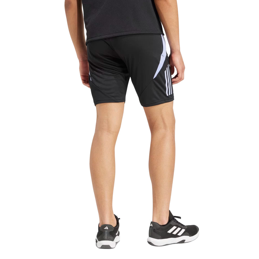 Pantaloncini da allenamento Adidas All Blacks rugby, neri con dettagli bianchi.