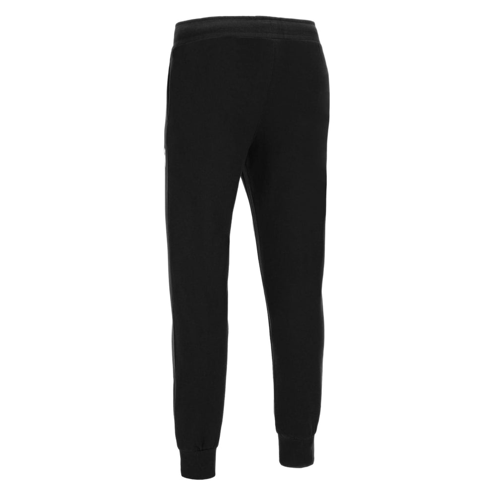 Pantalone felpato nero da uomo Glasgow Warriors, con logo discreto.