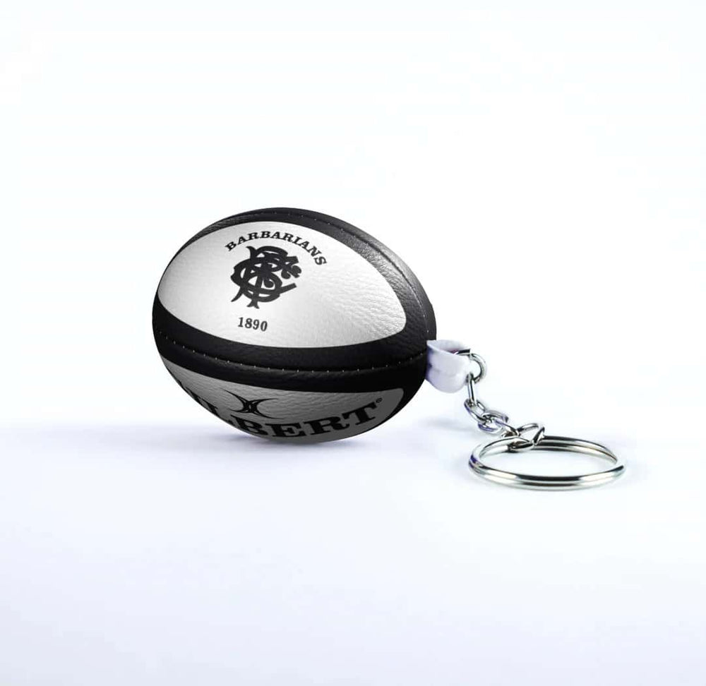 Palloncino portachiavi ufficiale Barbarians 1890 in miniatura con logo Gilbert.