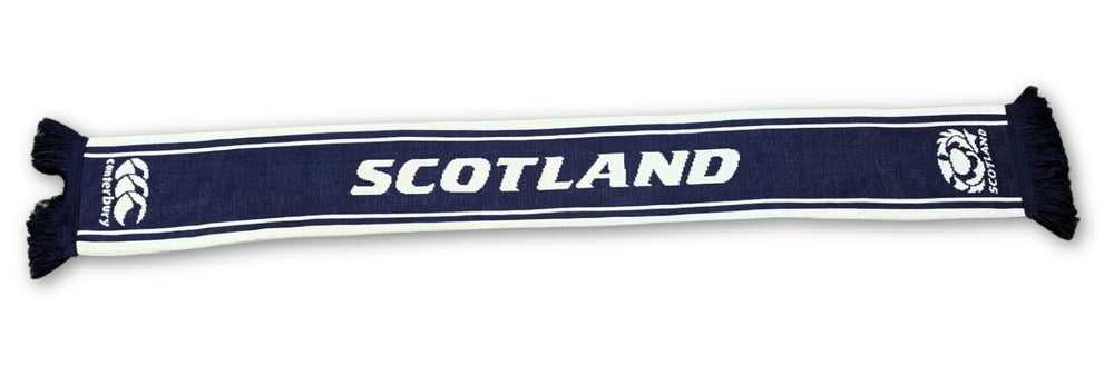 Sciarpa Rugby Scozia CCC Of NZ: Navy blue Scotland rugby supporter scarf featuring Canterbury logo.