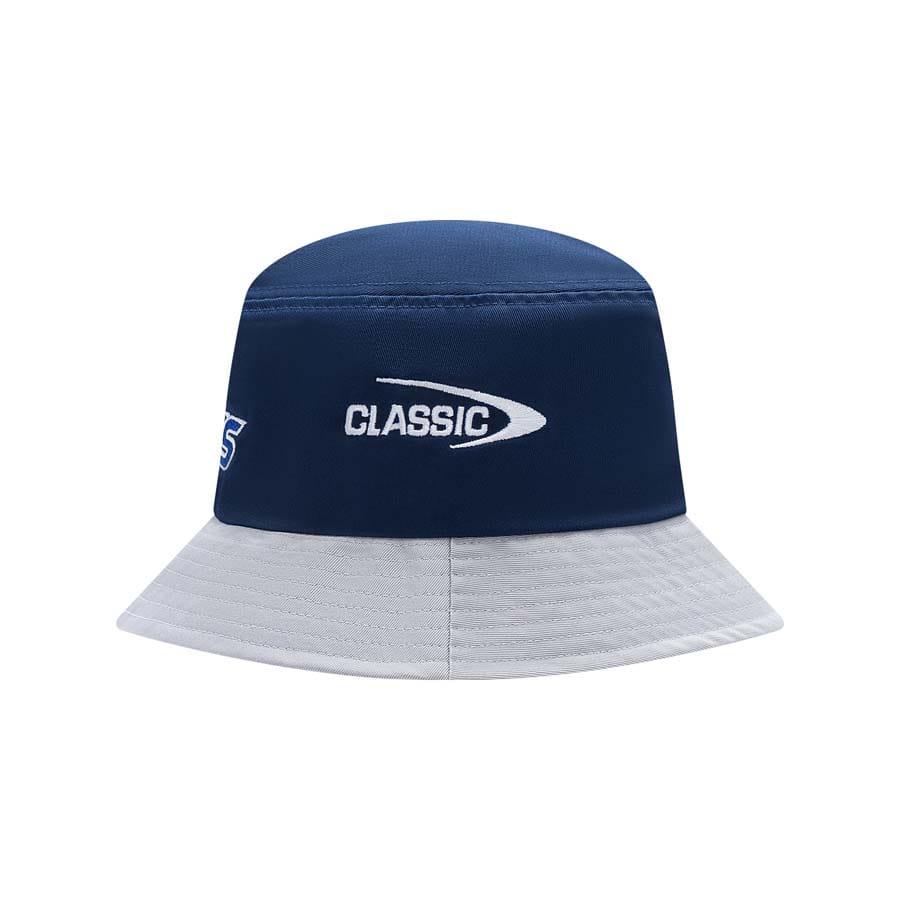 Cappellino pescatora ufficiale Auckland Blues, blu e bianco, con logo.