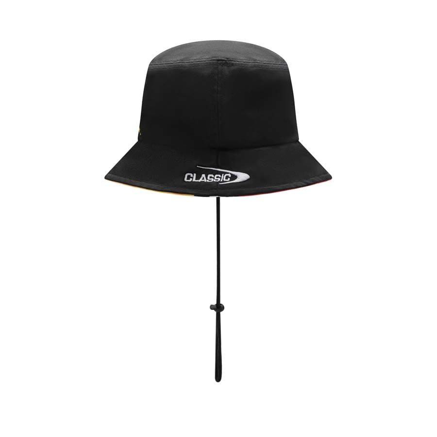 Cappellino da pescatore nero ufficiale Chiefs Rugby con logo.