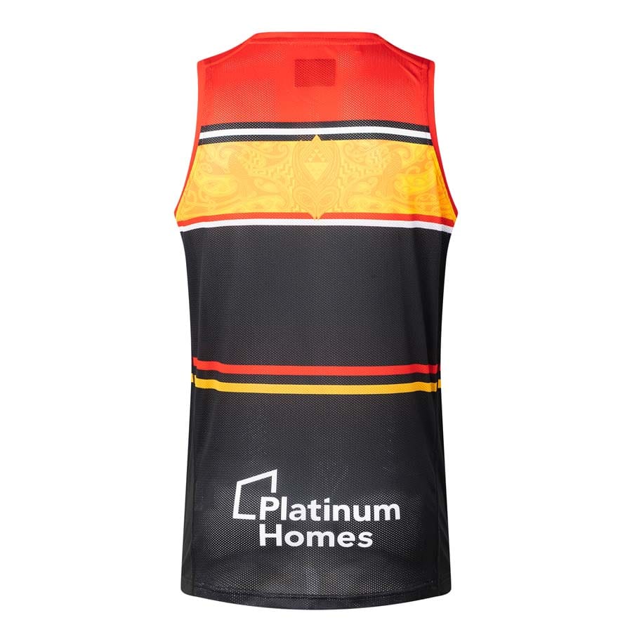 Canottiera training Chiefs ufficiale nero con logo Platinum Homes sul fondo.