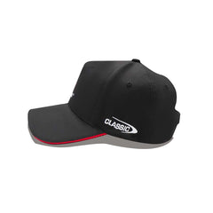 Cappellino da rugby nero Crusaders con logo bianco e scritta "Classic".