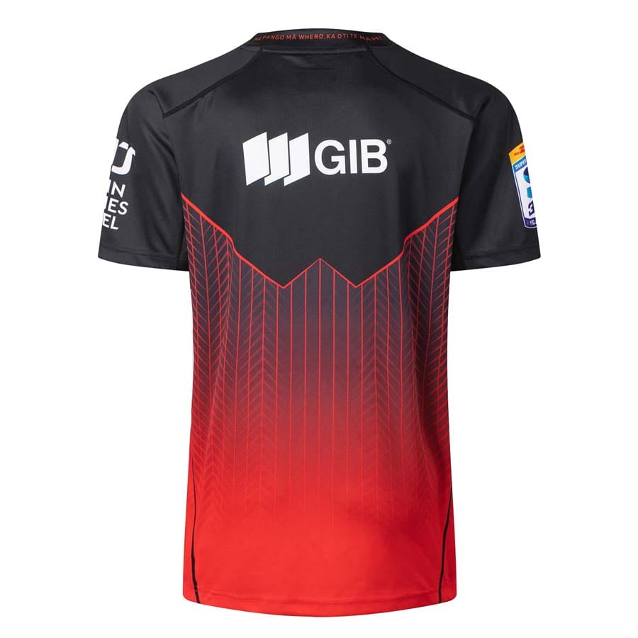 Maglia Rugby Crusaders 2026 Home PRO nera e rossa con logo GIB