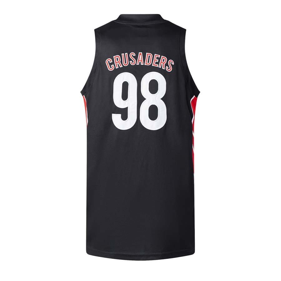 Canottiera da rugby Crusaders numero 98, ufficiale Super Rugby.
