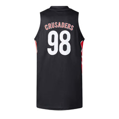 Canottiera da rugby Crusaders numero 98, ufficiale Super Rugby.