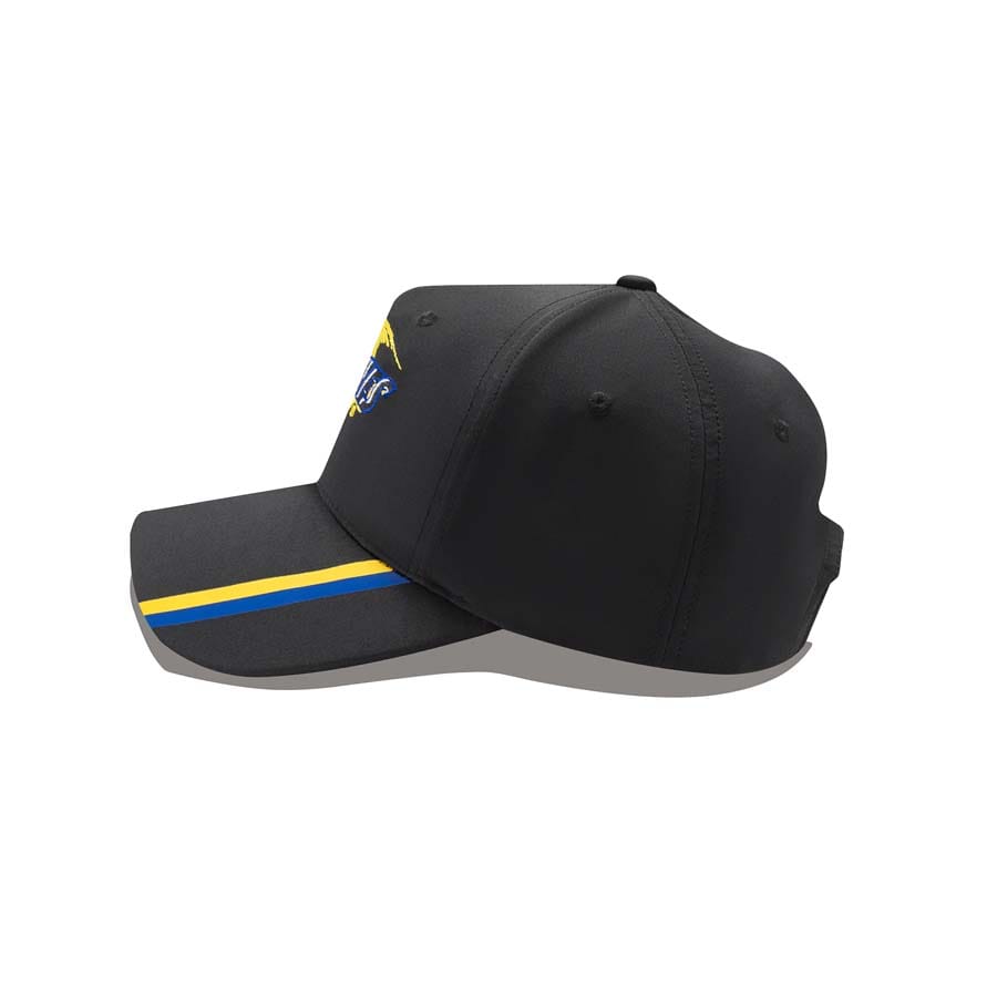 Cappellino ufficiale Rugby Hurricanes nero con strisce blu e gialle