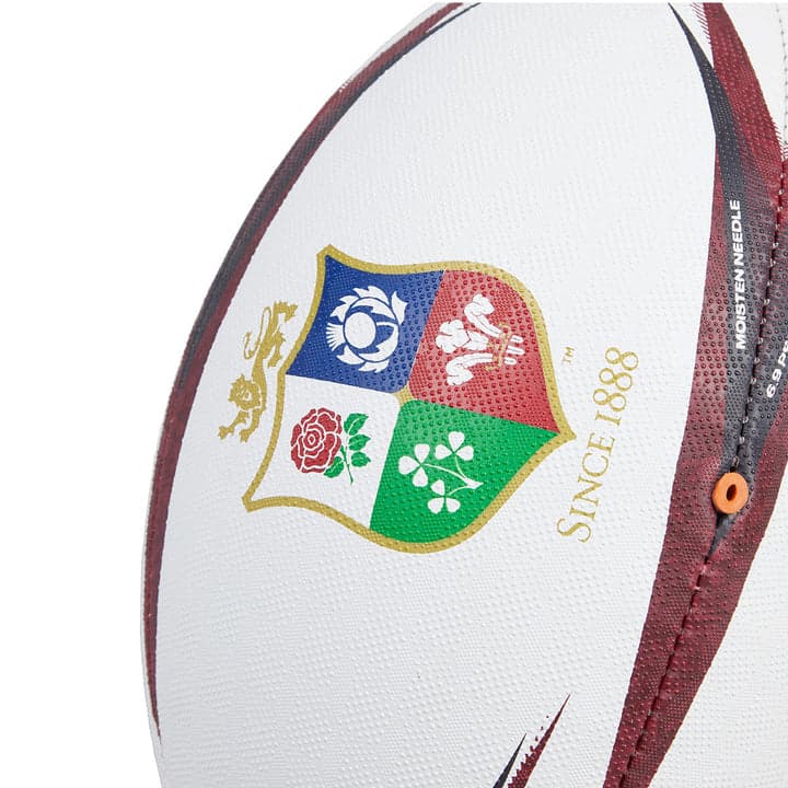 Pallone Rugby British & Irish Lions Match ball: pallone da rugby ufficiale con l'emblema dei Lions e la scritta "Since 1888".