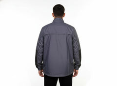 Giacca Itaia Rugby M24 grigio antracite, impermeabile e antivento, vista posteriore.