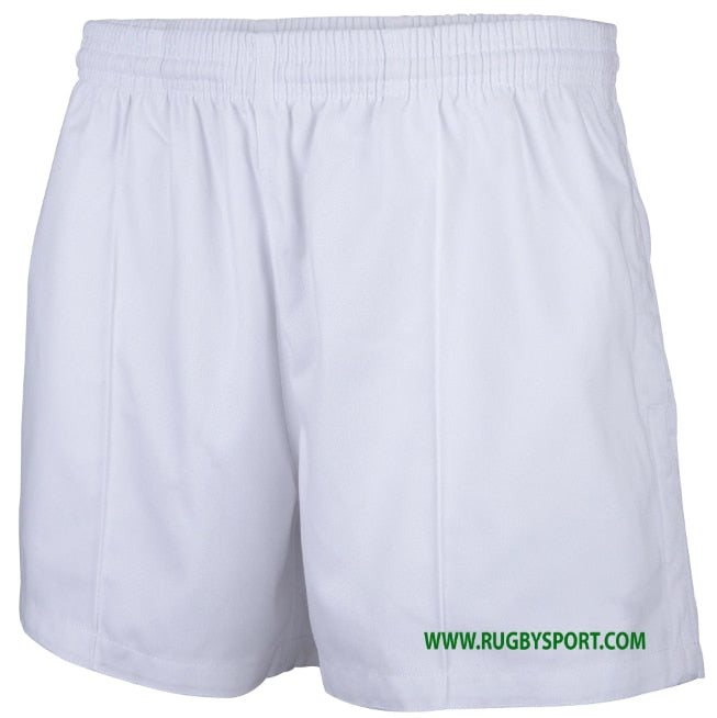 Pantaloncini da rugby KIWI Pro bianchi in cotone per allenamento e partita.