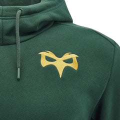 Felpa Rugby Ospreys Macron Travel 2025 cappuccio cotone