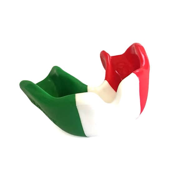 Paradenti Italia Gilbert Tricolore: paradenti a tema bandiera italiana, verde, bianco e rosso