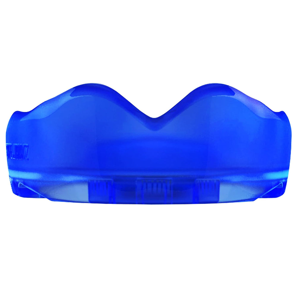 Paradenti blu Safejawz ICE per rugby e sport di contatto, protezione avanzata.