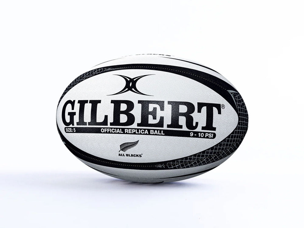 Pallone da rugby replica ufficiale Gilbert All Blacks, taglia 5